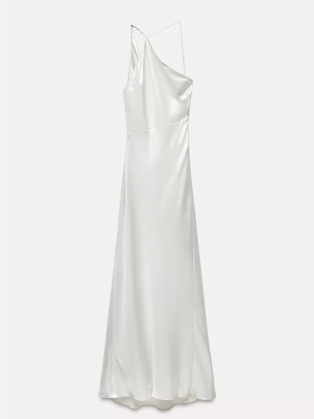 NWT Zara One-Shoulder Satin White Gown
